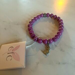 NWT Women’s CFC Purple Bead Mermaid Stretch Bracelet